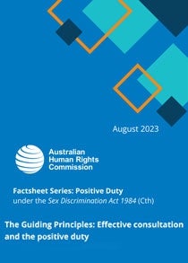 Thumbnail - The Guiding Principles: Effective consultation and the positive duty factsheet