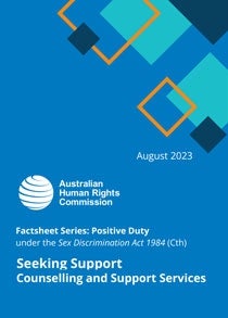 Thumbnail - Seeking Support - Counselling and Support Services factsheet